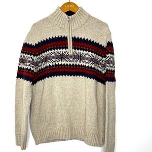 Vintage Tommy‎ Hilfiger 1/4 zip Fair Isle sweater